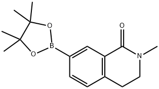 2-methyl-7-(4,4,5,5-tetramethyl-1,3,2-dioxaborolan-2-yl)-3,4-dihydroisoquinolin-1(2H)-one, 1313399-69-7, 结构式