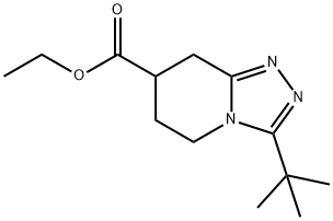 ethyl 3-tert-butyl-5,6,7,8-tetrahydro-[1,2,4]triazolo[4,3-a]pyridine-7-carboxylate, 1313498-28-0, 结构式
