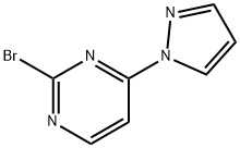 2-Bromo-4-(1H-pyrazol-1-yl)pyrimidine, 1314354-63-6, 结构式