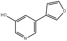 3-Hydroxy-5-(3-furyl)pyridine Struktur