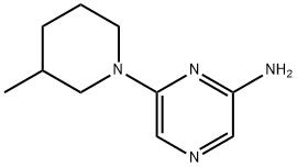 2-Amino-6-(3-methylpiperidin-1-yl)pyrazine Structure