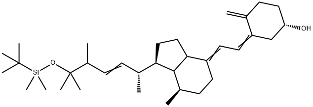 3-(2-{1R-[5-(tert-Butyl-dimethyl-silanyloxy)-1R,4,5-trimethyl-hex-2-enyl]-7R-methyl-octahydro-inden-4-ylidene}-ethylidene)-4-methylen
e-cyclohexan-1S-ol,1314402-67-9,结构式