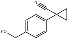 1-[4-(hydroxymethyl)phenyl]cyclopropane-1-carbonitrile Struktur