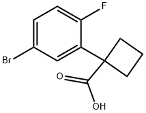 1-(2-氟-5-溴苯基)环丁烷甲酸 结构式