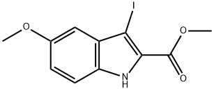 methyl 3-iodo-5-methoxy-1H-indole-2-carboxylate Structure