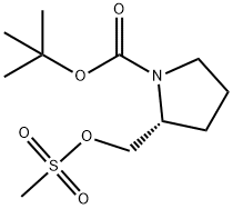 tert-butyl (2R)-2-[(methanesulfonyloxy)methyl]pyrrolidine-1-carboxylate 结构式