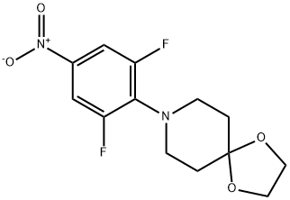 8-(2,6-DIFLUORO-4-NITROPHENYL)-1,4-DIOXA-8-AZASPIRO[4.5]DECANE,1332356-41-8,结构式