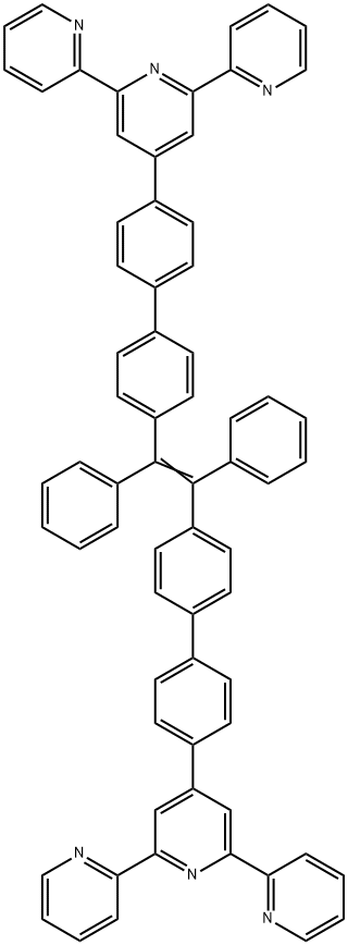 [1,2-二苯基-1,2-二(4'-苯基-4''-三联吡啶基)]乙烯,1332830-70-2,结构式