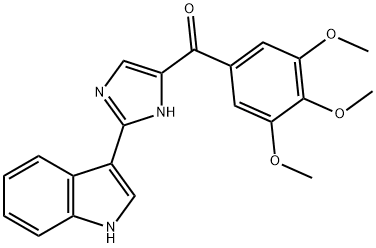 Methanone, [2-(1H-indol-3-yl)-1H-imidazol-5-yl](3,4,5-trimethoxyphenyl)- 化学構造式