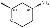 (2R,4R)-2-methyltetrahydro-2H-pyran-4-amine 化学構造式