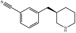 Benzonitrile, 3-[(3R)-3-piperidinylmethyl] Structure