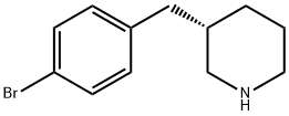 Piperidine, 3-[(4-bromophenyl)methyl]-, (3S)- Structure