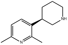 (R)-2,6-dimethyl-3-(piperidin-3-yl)pyridine, 1336088-61-9, 结构式