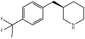 Piperidine, 3-[[4-(trifluoromethyl)phenyl]methyl]-, (3R)- Structure