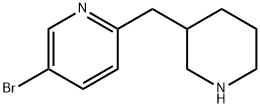 Pyridine, 5-bromo-2-(3-piperidinylmethyl)-,1337024-01-7,结构式