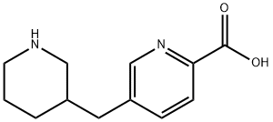 2-Pyridinecarboxylic acid, 5-(3-piperidinylmethyl)-,1337094-62-8,结构式