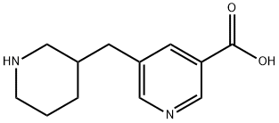3-Pyridinecarboxylic acid, 5-(3-piperidinylmethyl)-,1337094-68-4,结构式
