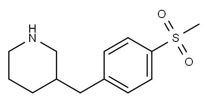 Piperidine, 3-[[4-(methylsulfonyl)phenyl]methyl]- Structure
