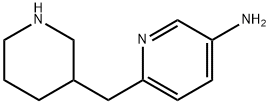 3-Pyridinamine, 6-(3-piperidinylmethyl)- Structure