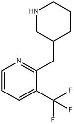 Pyridine, 2-(3-piperidinylmethyl)-3-(trifluoromethyl)- Structure