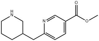 3-Pyridinecarboxylic acid, 6-(3-piperidinylmethyl)-, methyl ester,1337777-29-3,结构式
