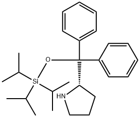 (S)-2-[Diphenyl[[trisisopropylsilyl]oxy]methyl]pyrrolidine Struktur