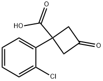 1-(2-氯苯基)-3-氧代环丁烷-1-羧酸 结构式