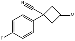 1-(4-fluorophenyl)-3-oxocyclobutanecarbonitrile 结构式