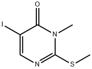 5-ヨード-3-メチル-2-(メチルチオ)ピリミジン-4(3H)-オン 化学構造式