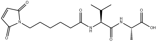 N-[6-(2,5-Dioxo-2,5-dihydro-1H-pyrrol-1-yl)hexanoyl]-L-valyl-L-alanine, 1342211-31-7, 结构式