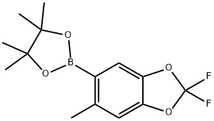 2-(2,2-DIFLUORO-6-METHYLBENZO[D][1,3]DIOXOL-5-YL)-4,4,5,5-TETRAMETHYL-1,3,2-DIOXABOROLANE 结构式