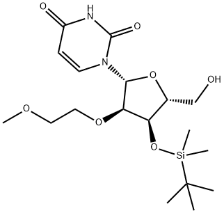3'-O-(t-Butyldimethylsilyl)-2'-O-(2-methoxyethyl) uridine Structure