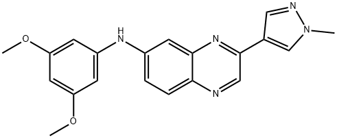 1346133-39-8 N-(3,5-dimethoxyphenyl)-3-(1-methyl-1H-pyrazol-4-yl)quinoxalin-6-amine