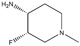 (3S,4R)-3-氟-1-甲基哌啶-4-胺, 1350629-55-8, 结构式