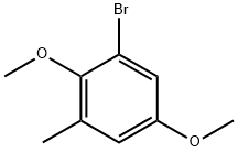 1-溴-2,5-二甲氧基-3-甲基苯, 13523-12-1, 结构式