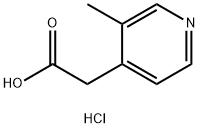 2-(3-甲基吡啶-4-基)乙酸盐酸盐 结构式