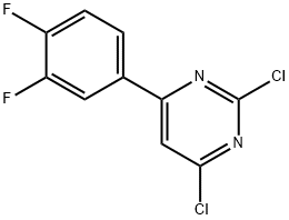 2,4-Dichloro-6-(3,4-difluorophenyl)pyrimidine,1353854-91-7,结构式