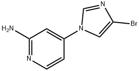 1-(2-Amino-4-pyridyl)-4-bromoimidazole Struktur