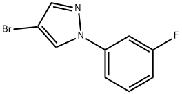 4-Bromo-1-(3-fluorophenyl)pyrazole 化学構造式
