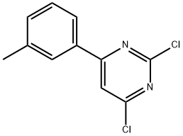 2,4-Dichloro-6-(3-tolyl)pyrimidine 化学構造式