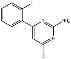 2-Amino-4-chloro-6-(2-fluorophenyl)pyrimidine 结构式