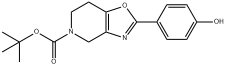 2-(4-羟基-苯基)-6,7-二氢-4H-恶唑并[4,5-c]吡啶-5-甲酸叔丁酯,1354910-18-1,结构式