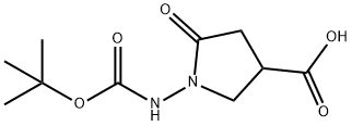 1-{[(tert-butoxy)carbonyl]amino}-5-oxopyrrolidine-3-carboxylic acid Structure