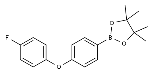 2-[4-(4-fluorophenoxy)phenyl]-4,4,5,5-tetramethyl-1,3,2-dioxaborolane Struktur