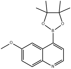 6-甲氧基-4-(4,4,5,5- 四甲基-1,3,2-二噁硼烷-2-基)喹啉 结构式