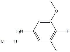 4-氟-3-甲氧基-5-甲基苯胺盐酸盐,1357103-70-8,结构式