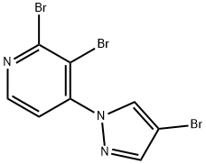 4-Bromo-1-(2,3-dibromo-4-pyridyl)pyrazole Struktur