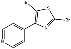 2,5-二溴-4-(4-吡啶)噻唑, 1357580-36-9, 结构式