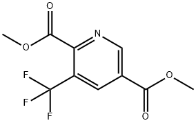 dimethyl 3-(trifluoromethyl)pyridine-2,5-dicarboxylate Struktur