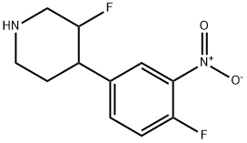 3-FLUORO-4-(4-FLUORO-3-NITROPHENYL)PIPERIDINE 结构式
